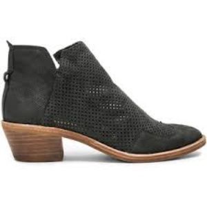 Sahira Anthracite Perforated Leather Booties